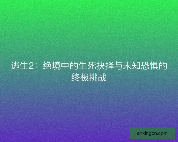 逃生2：绝境中的生死抉择与未知恐惧的终极挑战